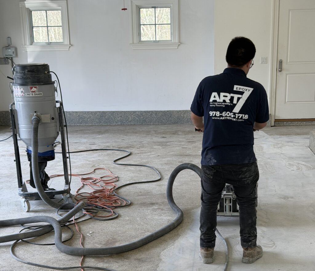epoxy flake garage floor tewksbury ma