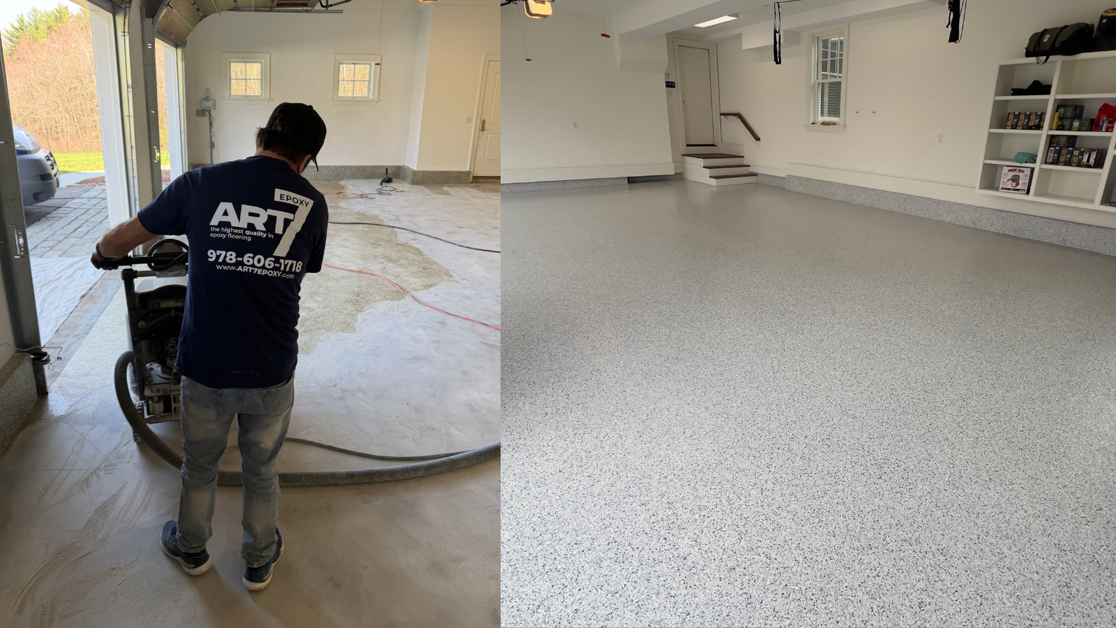 epoxy flake garage floor tewksbury ma