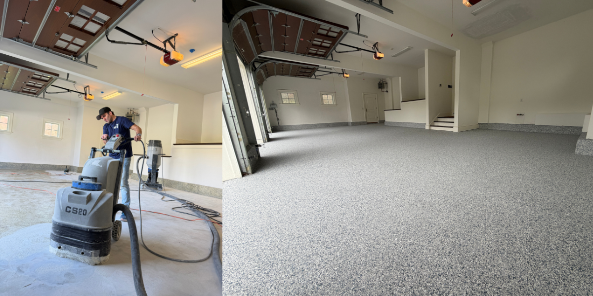 epoxy flake garage floor nashua nh